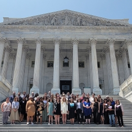 CSPI staff photo in front of the U.S. Capitol Building east front.